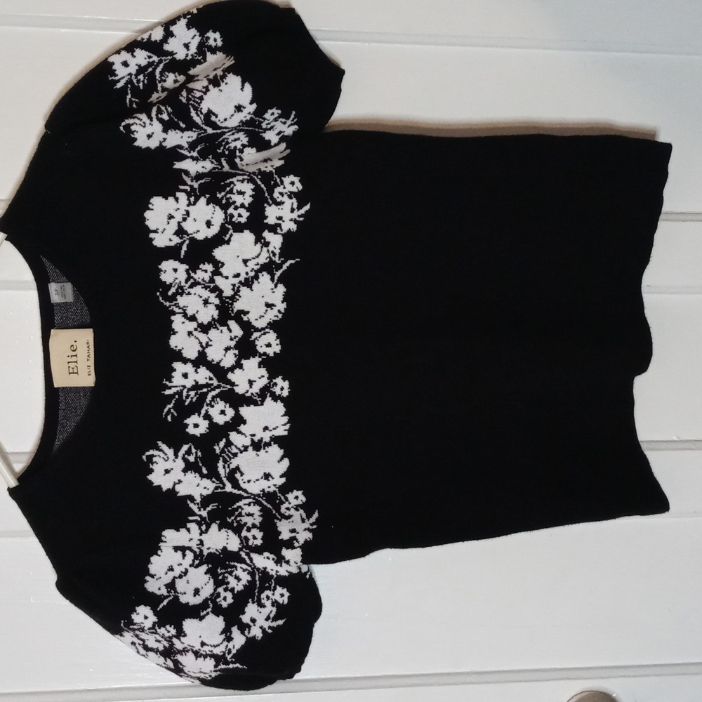ELIE TAHARIE BLACK/WHITE SWEATER